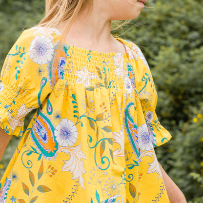 Girls Sunshine Paisley Olivia Dress - Blissfully Lavender BoutiqueBeet World