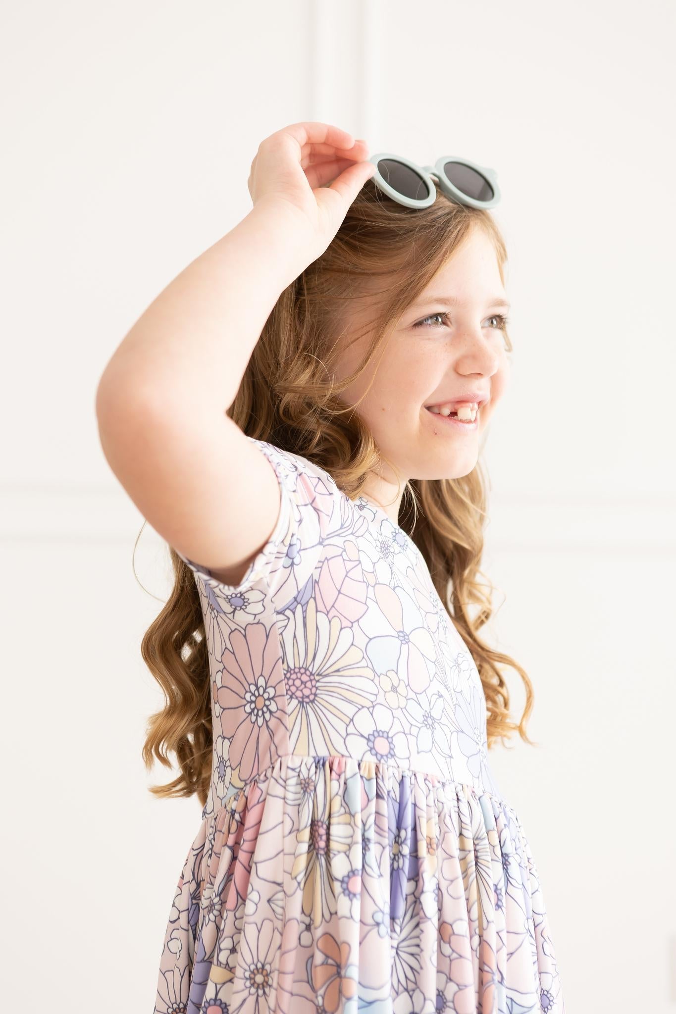 Girls Sweet Escape Floral Twirl Dress - Blissfully Lavender BoutiqueMila & Rose ®
