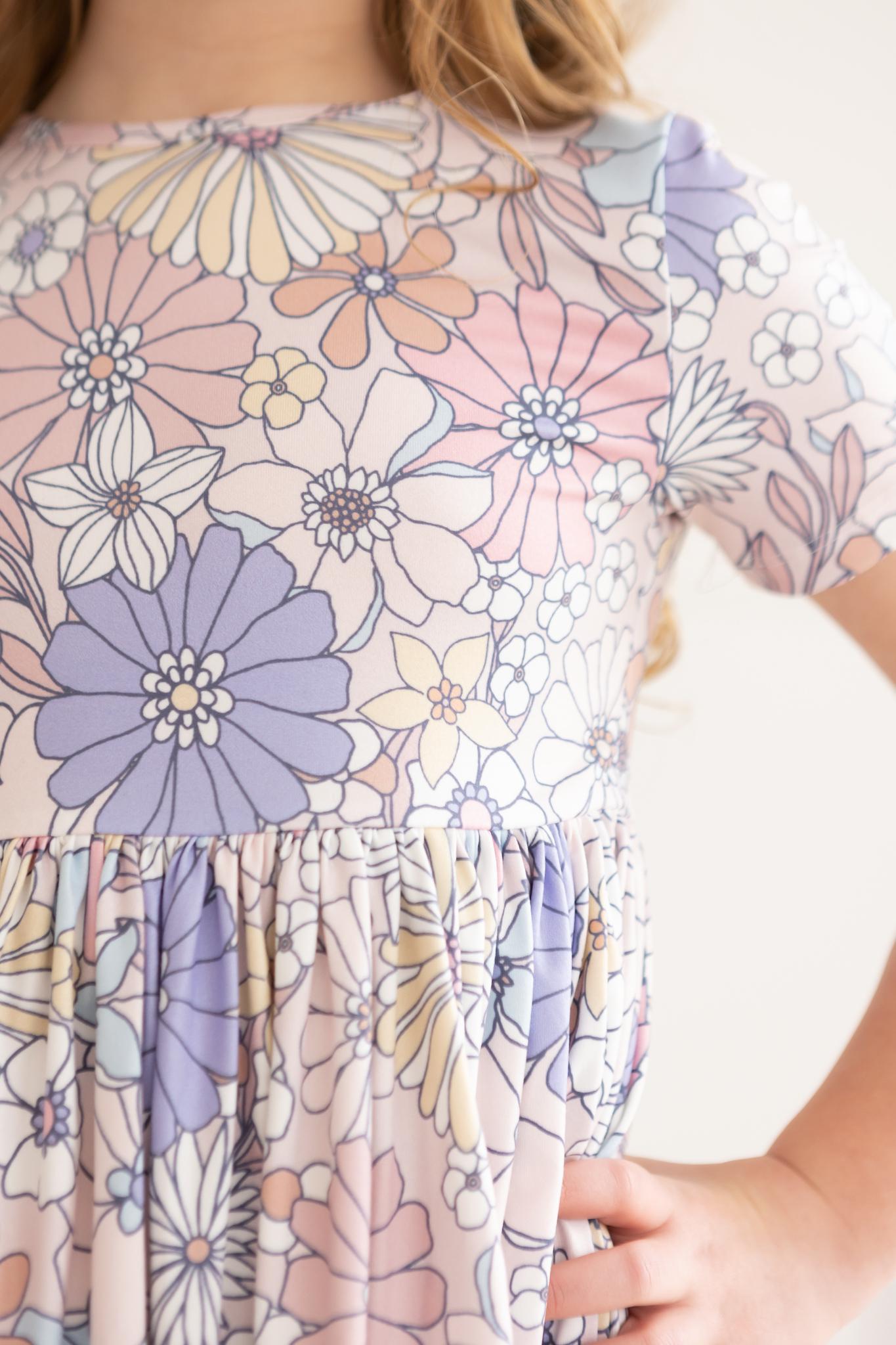 Girls Sweet Escape Floral Twirl Dress - Blissfully Lavender BoutiqueMila & Rose ®