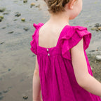 Girls Vivacious Pink Square Neck Everly Dress - Blissfully Lavender BoutiqueBeet World