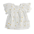 Girls White Sequin Floral Mesh Top - Blissfully Lavender Boutiquedoe a dear