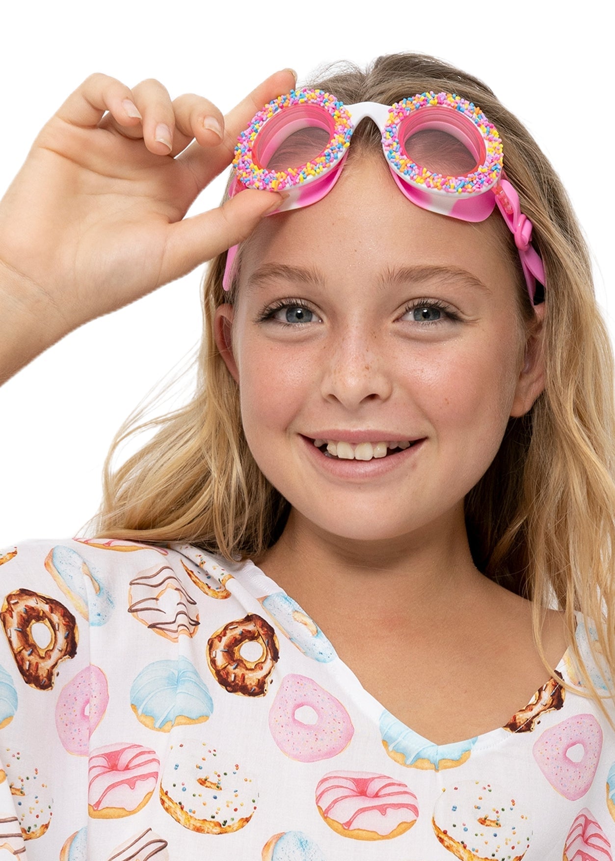 Pink Donut Swimming Goggles for Girls