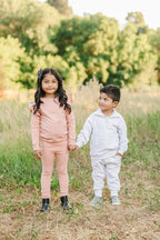 Good Vibes Quarter Zip French Terry Set - Blissfully Lavender BoutiqueMebie Baby