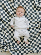 Good Vibes Quarter Zip French Terry Set - Blissfully Lavender BoutiqueMebie Baby