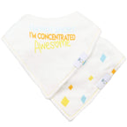 Awesome and Diamonds Muslin & Terry Cloth Bib Set - 2 Pack
