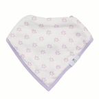 Blueberries and Flowers Lavender Muslin + Terry Cloth Bib Set - 2 Pack