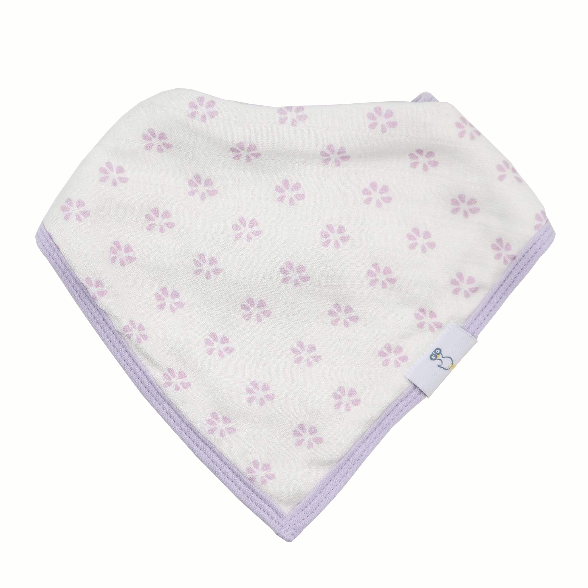 Blueberries and Flowers Lavender Muslin + Terry Cloth Bib Set - 2 Pack