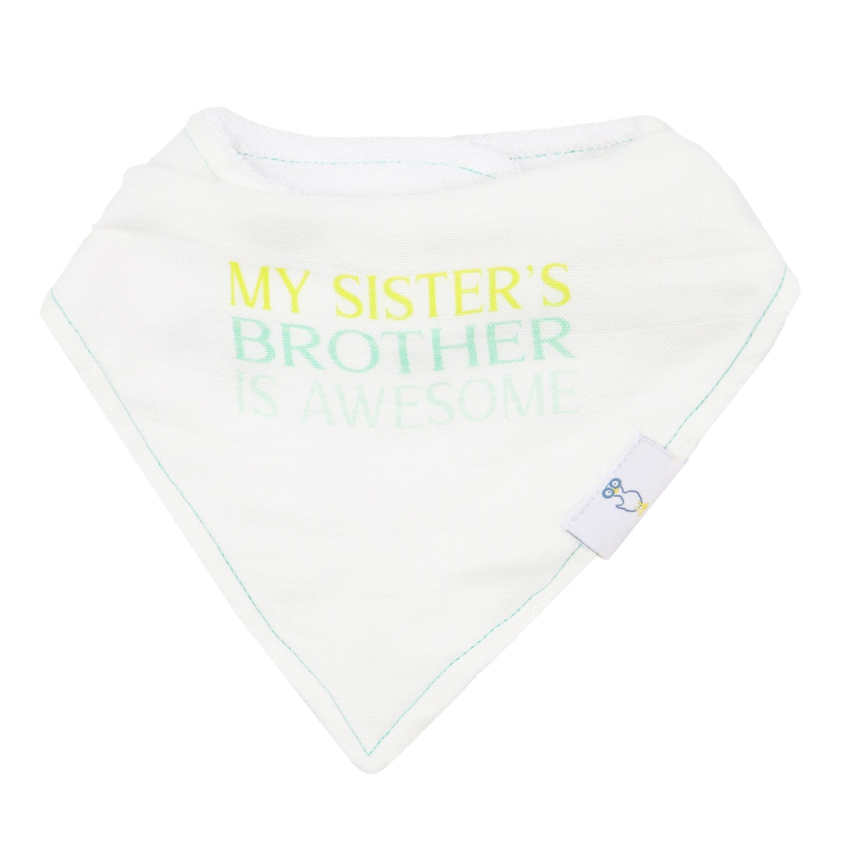 Brother and Arrows Muslin + Terry Cloth Bib Set - 2 Pack