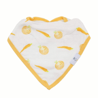 Carrots and Shapes Orange Muslin & Terry Cloth Bib Set - 2 Pack