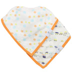 Circles and Trains Muslin & Terry Bib Set - 2 Pack