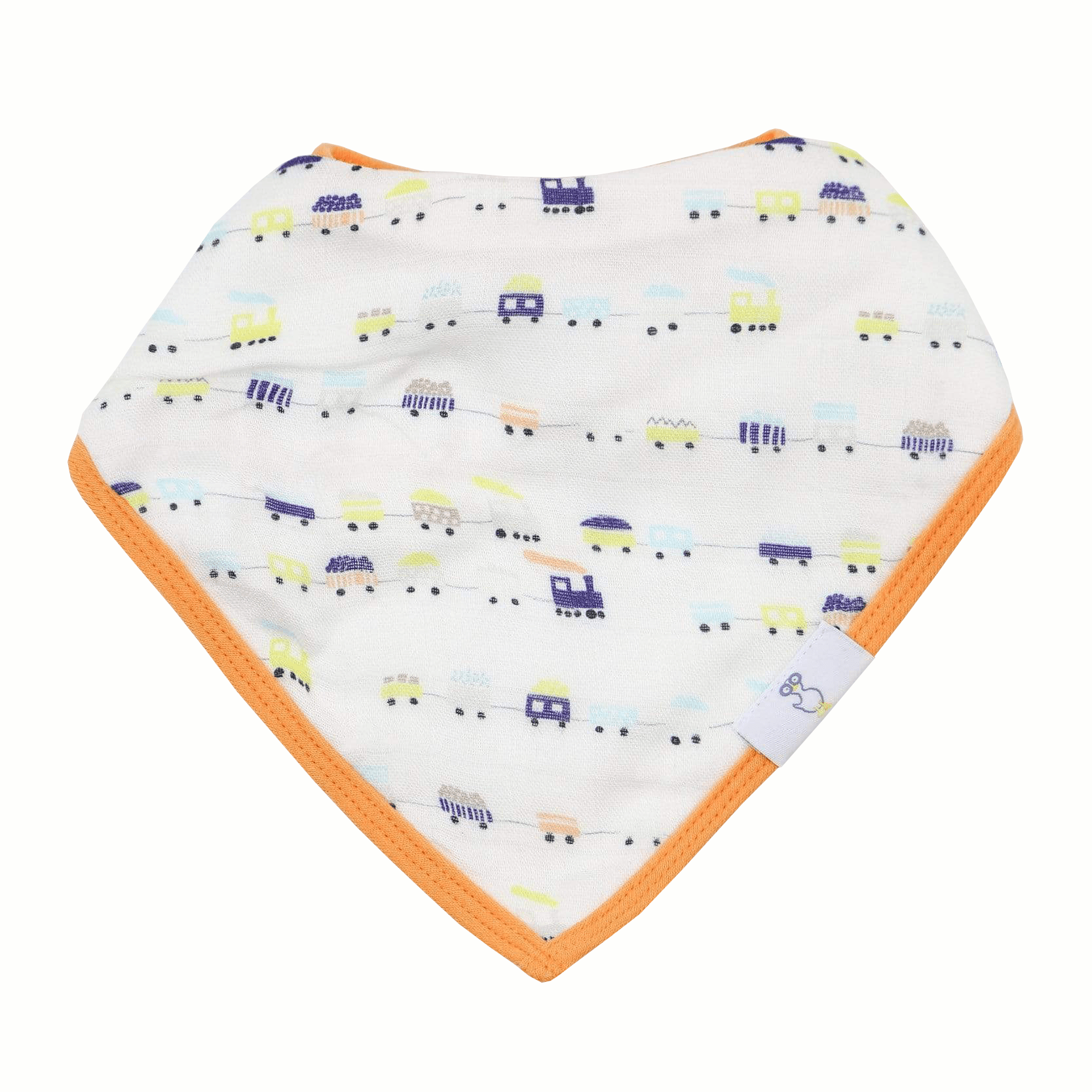 Circles and Trains Muslin & Terry Bib Set - 2 Pack
