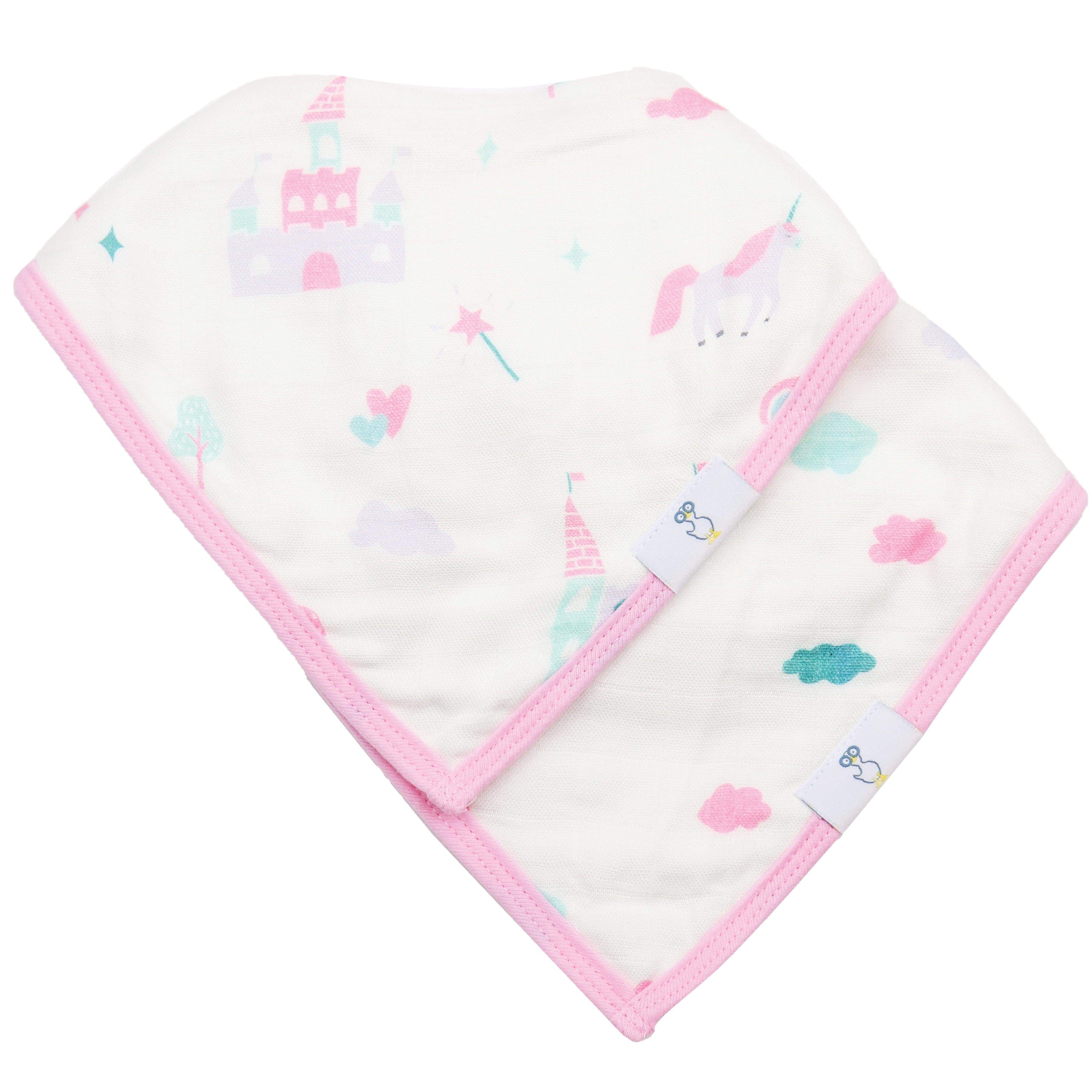 Clouds and Castles Muslin & Terry Cloth Bib Set - 2 Pack