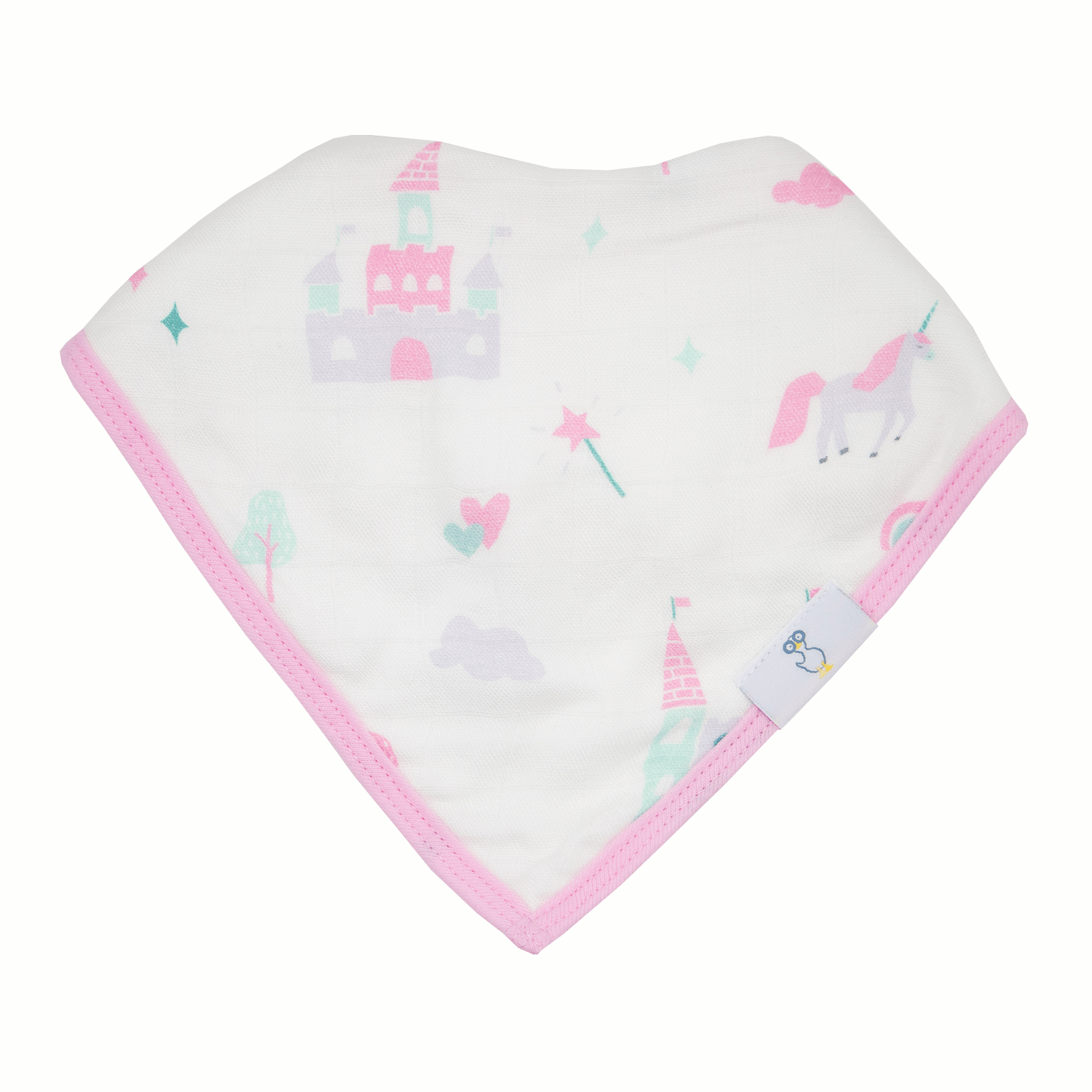 Clouds and Castles Muslin & Terry Cloth Bib Set - 2 Pack