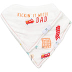 Dad and Buildings Muslin & Terry Bib Set - 2 Pack