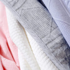 Gray Knit Baby Blanket – Soft & Stretchy 30" x 40"