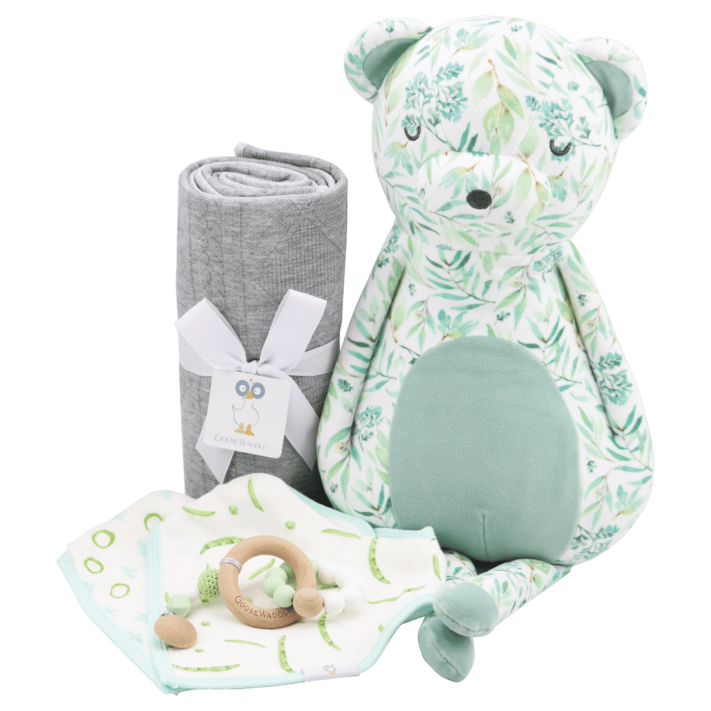 Gray Knit Baby Blanket – Soft & Stretchy 30" x 40"