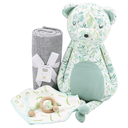 Gray Knit Baby Blanket – Soft & Stretchy 30" x 40"