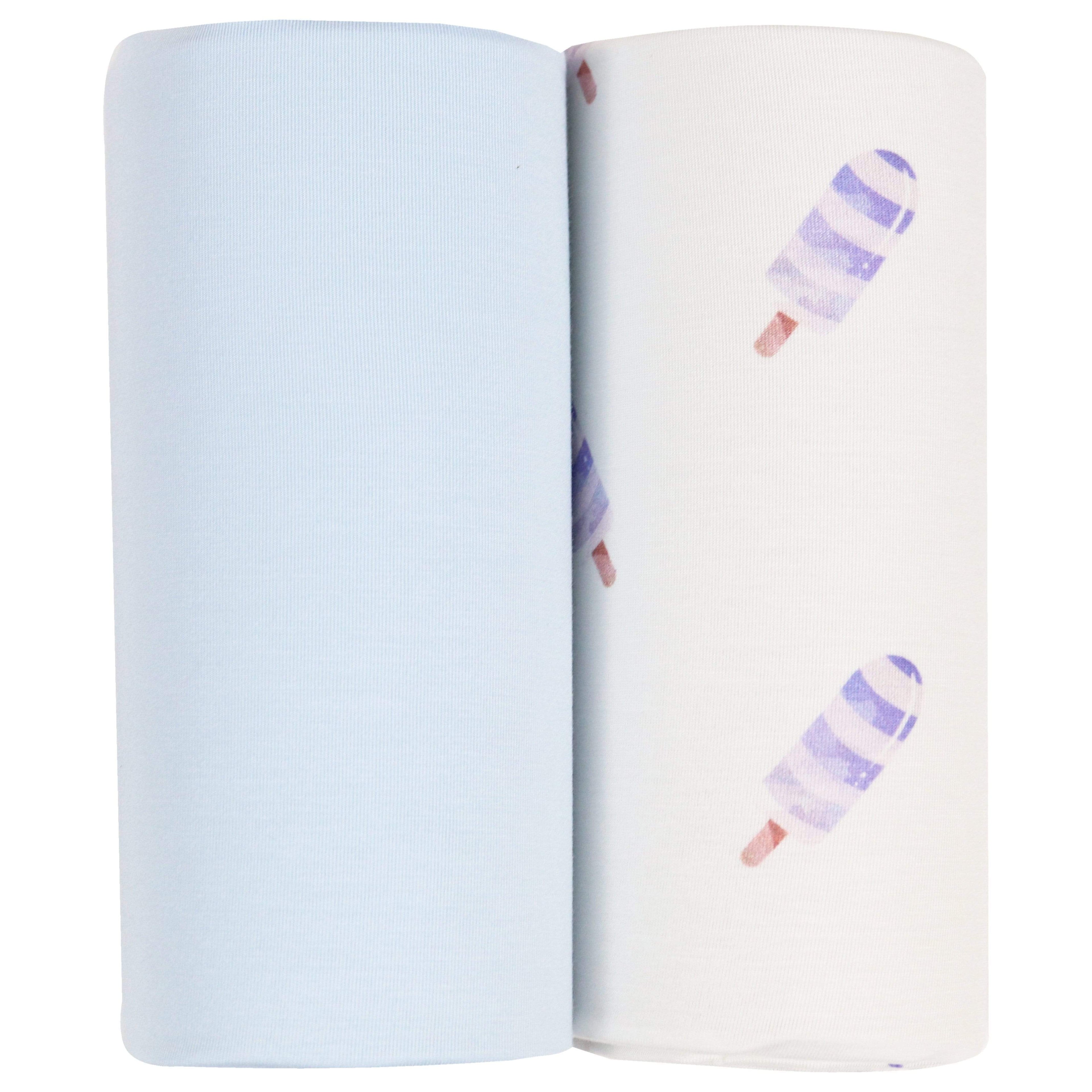 Baby Blue Popsicle Swaddle Blanket - 2 Pack