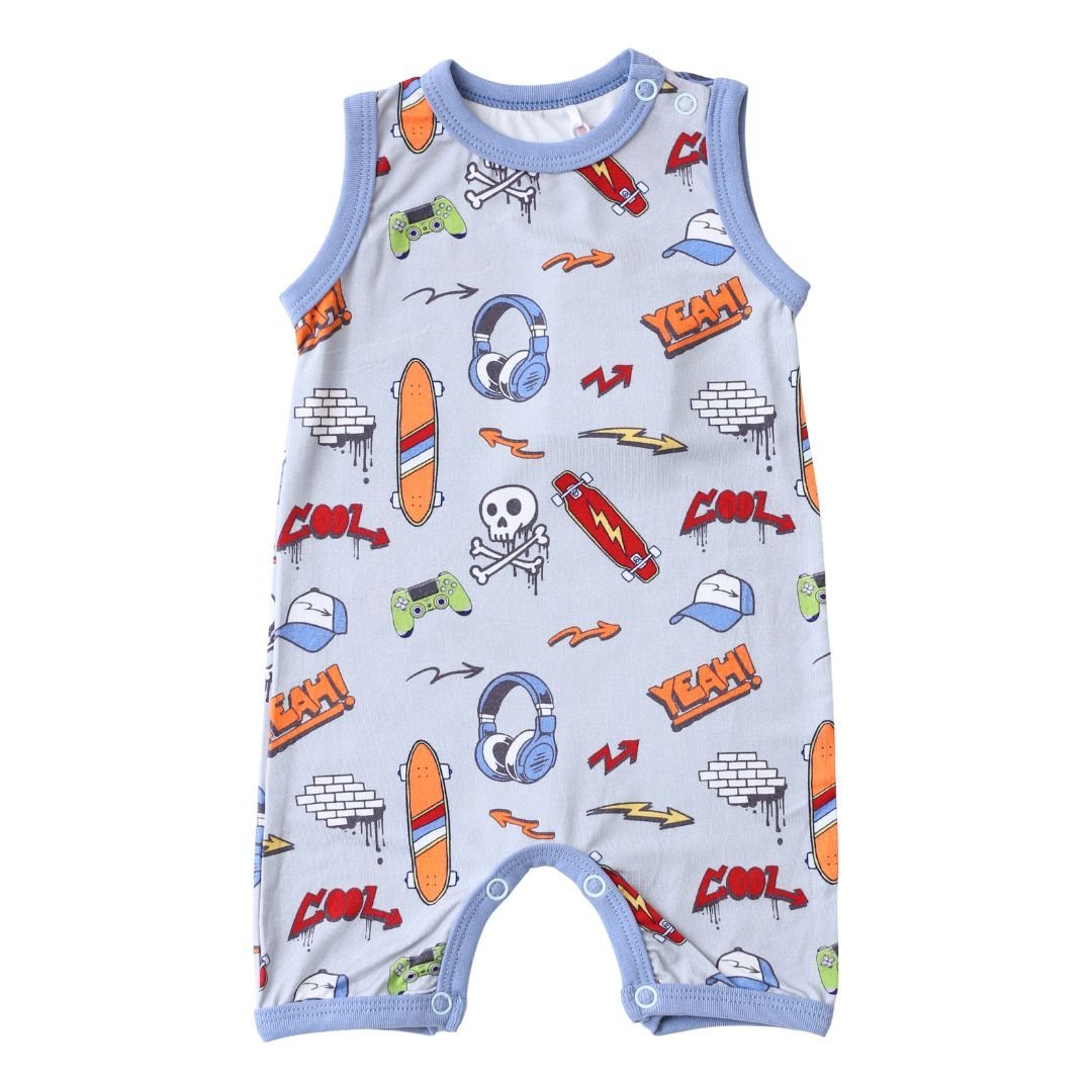 Graffiti Sleeveless Shortall - Blissfully Lavender BoutiqueBestaroo