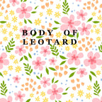 Pink and Yellow Floral Shortie Leotard