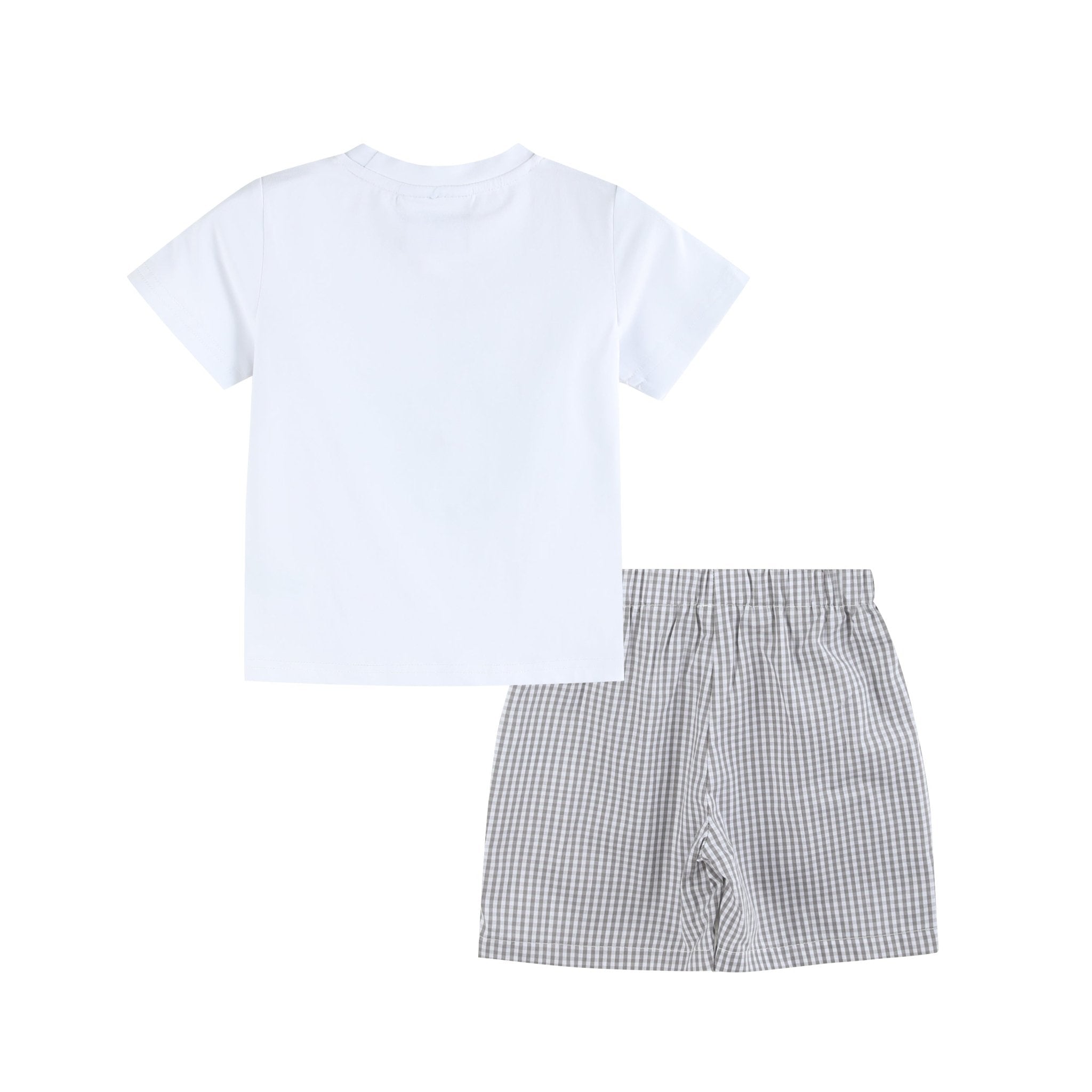 Gray Gingham Golf Tee and Short Set