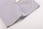 Gray Gingham Puppy Shortalls