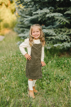 Green Corduroy Dress - Blissfully Lavender BoutiqueMebie Baby