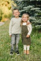 Green Corduroy Dress - Blissfully Lavender BoutiqueMebie Baby