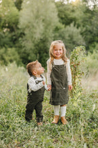 Green Corduroy Dress - Blissfully Lavender BoutiqueMebie Baby