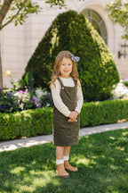 Green Corduroy Dress - Blissfully Lavender BoutiqueMebie Baby