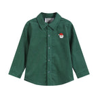 Green Corduroy Santa Dress Shirt