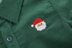 Green Corduroy Santa Dress Shirt