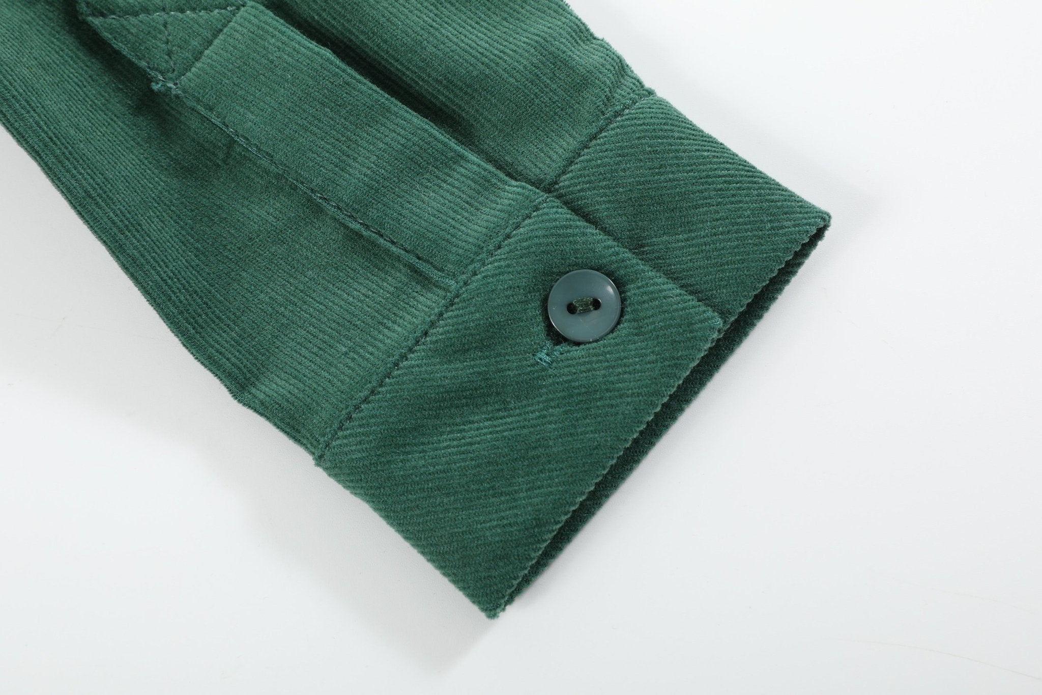 Green Corduroy Santa Dress Shirt