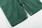 Green Corduroy Santa Smocked Overalls