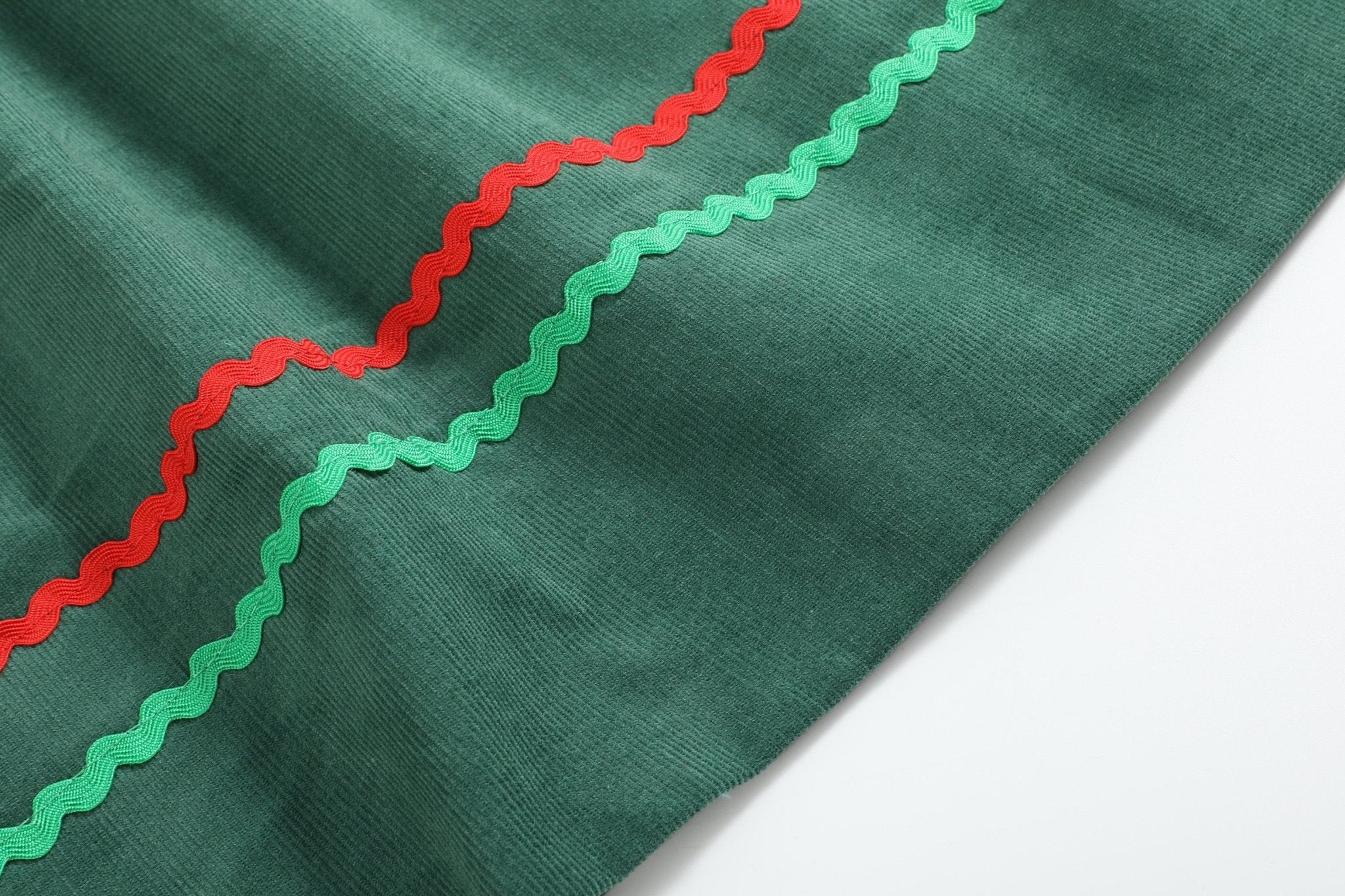 Green Corduroy Smocked Bishop Dress