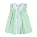 Green Seersucker Easter Bunny Ruffle Dress
