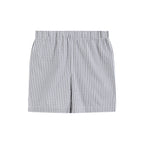 Green Tractor Smocked T-Shirt and Gray Gingham Shorts Set