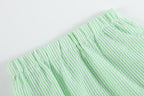 Striped Watermelon Smocked Angel-Sleeve Dress & Bloomers