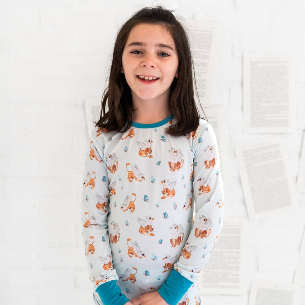 Griffin Butterflies Bamboo 2 - Piece Long Sleeve Set - Blissfully Lavender BoutiqueLaree + Co.