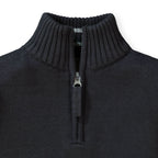 Half Zip Pullover Sweater with Elbow Patches - Baby