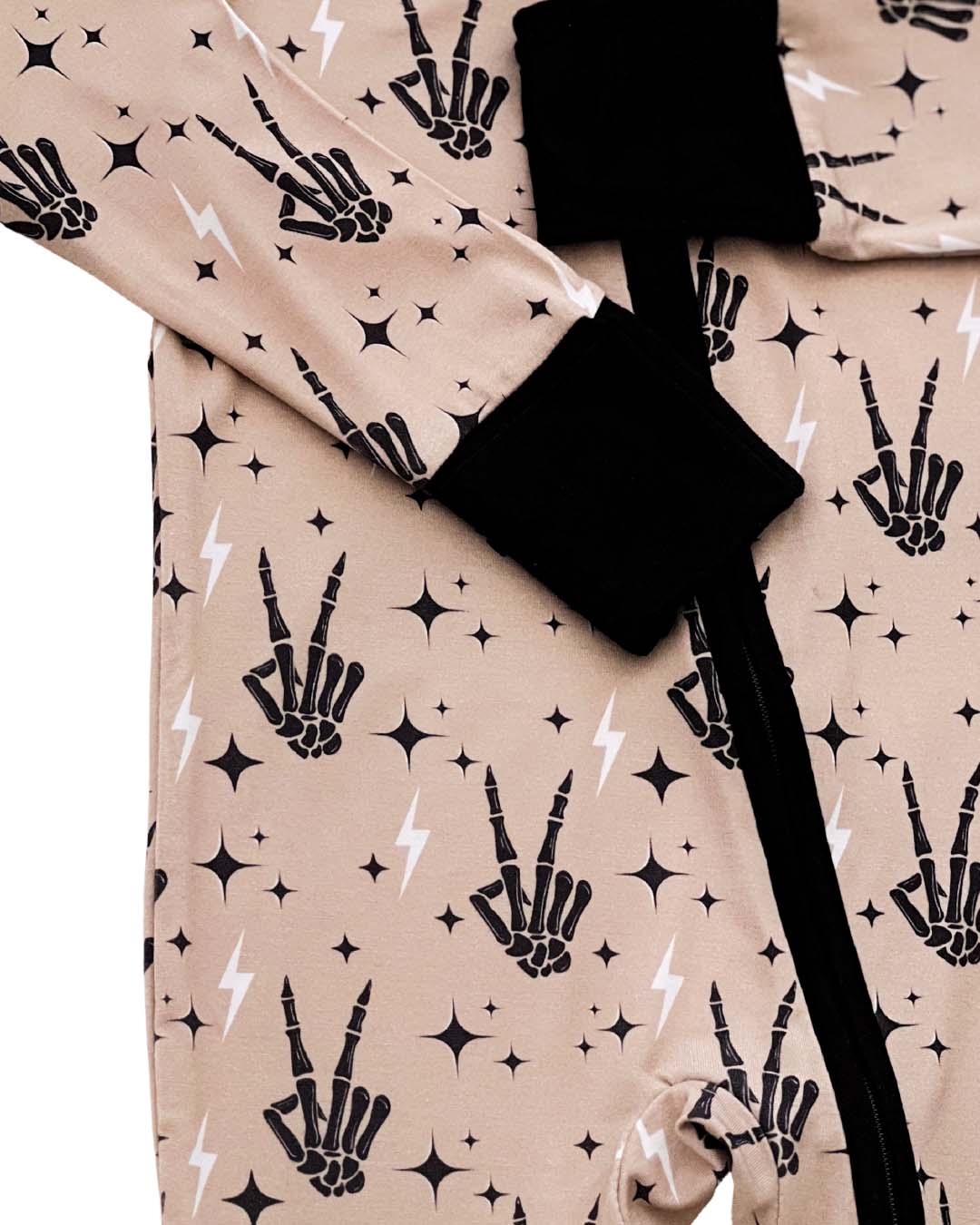 Spooky Vibes Bamboo Zip Kids Pajama Romper