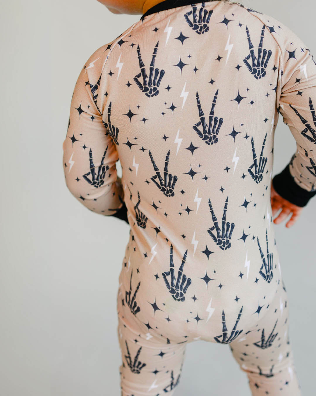 Spooky Vibes Bamboo Zip Kids Pajama Romper