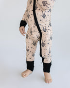 Spooky Vibes Bamboo Zip Kids Pajama Romper