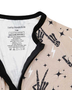 Spooky Vibes Bamboo Zip Kids Pajama Romper