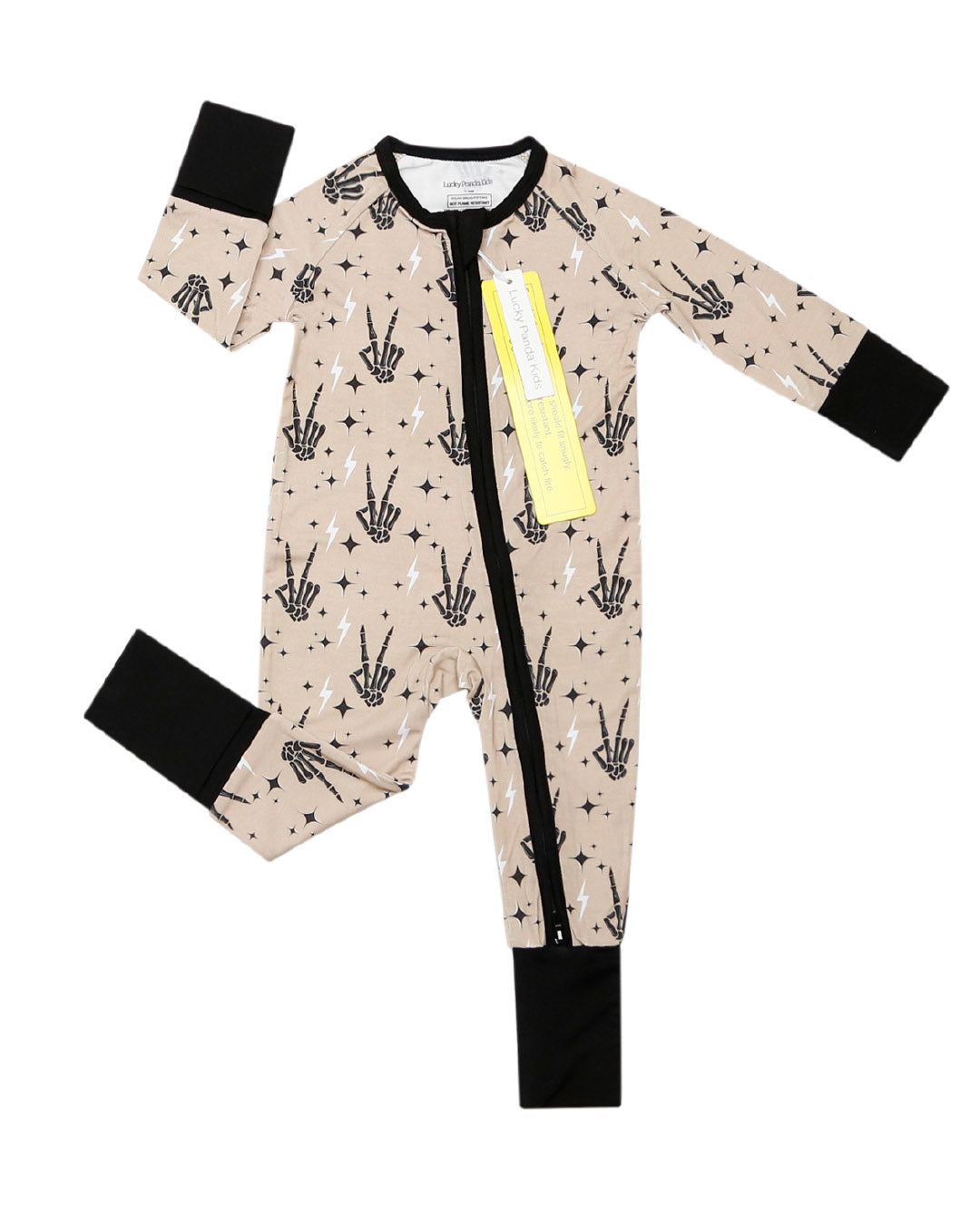 Spooky Vibes Bamboo Zip Kids Pajama Romper