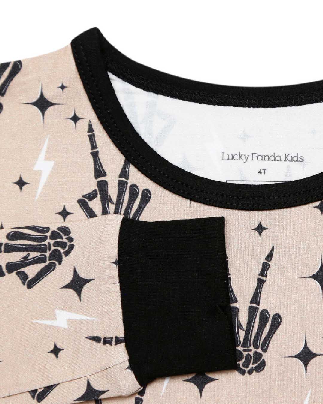 Spooky Vibes Bamboo Zip Kids Pajama Romper