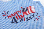 4th of July Blue Gingham Shortalls