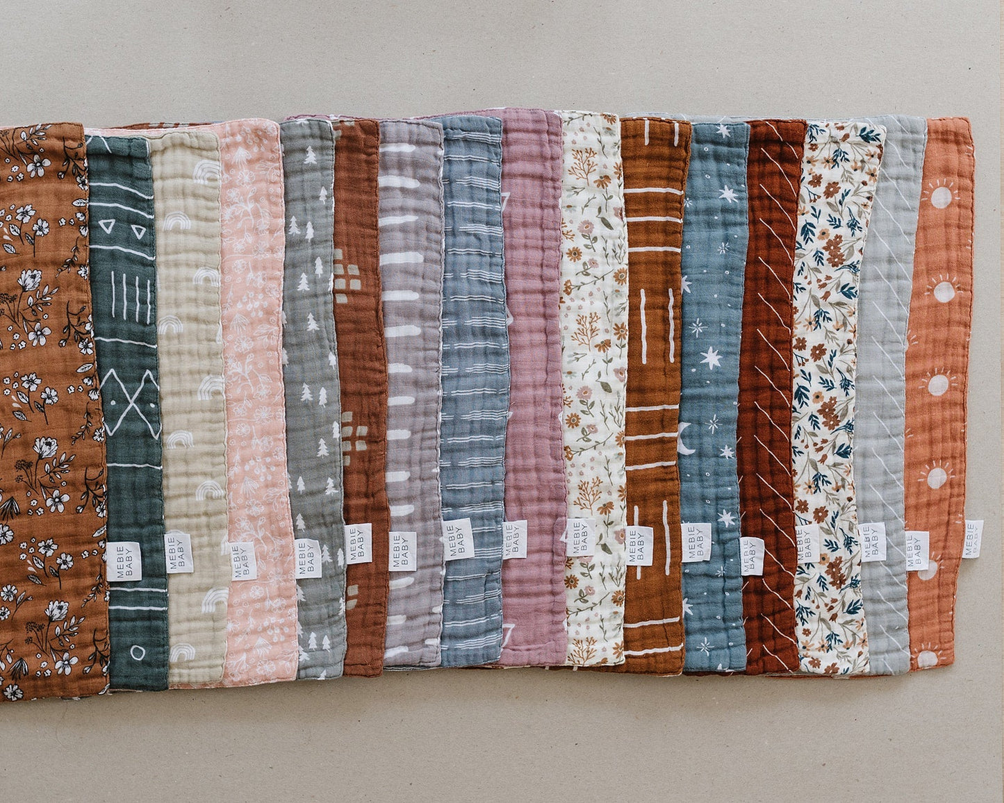 Harvest Floral Muslin Burp Cloth - Blissfully Lavender BoutiqueMebie Baby