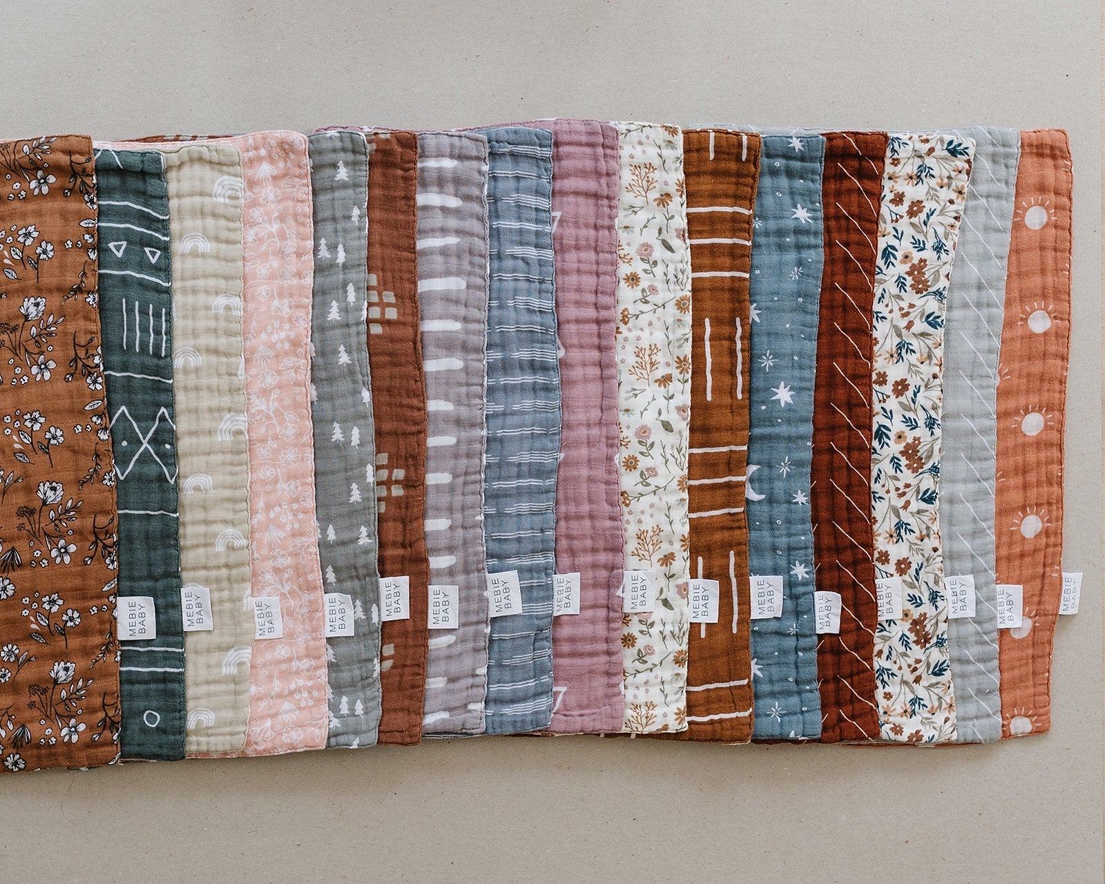 Harvest Floral Muslin Burp Cloth - Blissfully Lavender BoutiqueMebie Baby