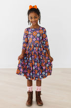 Haunted Garden 3/4 Sleeve Pocket Twirl Dress - Blissfully Lavender BoutiqueMila & Rose ®